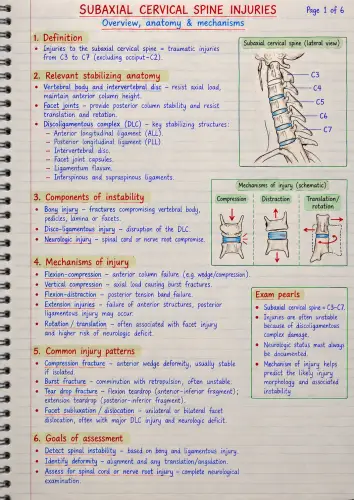 Subaxial cervical spine injuries preview